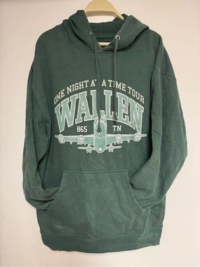 One Night at a Time Tour Forest Green Hoodie Morgan Wallen